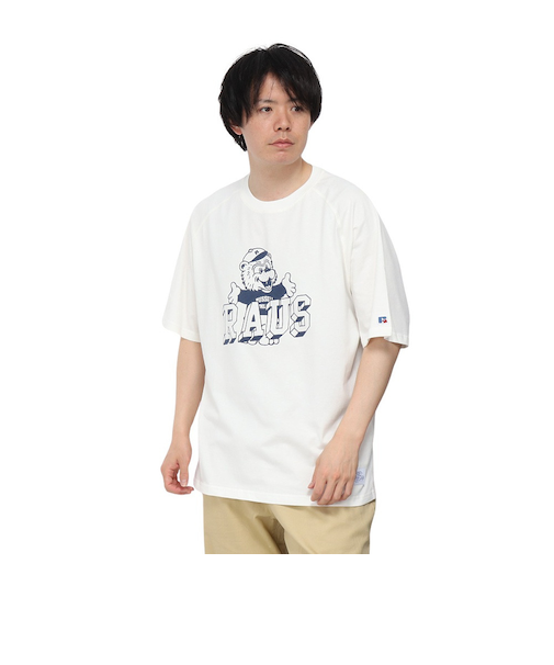 ラッセル（RUSSELL）ベアラグラン 半袖Tシャツ RBM25S0008 WHT