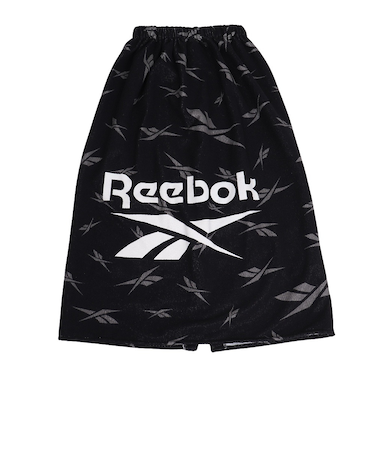 リーボック(REEBOK)タオル 水泳 PE80丈総柄巻きタオル 黒 80センチ 125411-BK 乾燥性 マイクロファイバー 冷え防止 紫外線対策 紫外線…