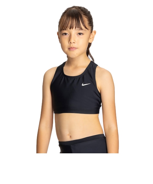 ナイキ（NIKE）スクール水着 ジュニア 女子 水泳 スイムブラトップ 黒