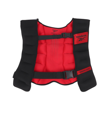 リーボック（REEBOK）トレーニング ウエイトベスト 10kg 赤 RAWT-11282 ウエイトジャケット 重り ウエイトトレーニング 筋トレ 持久力