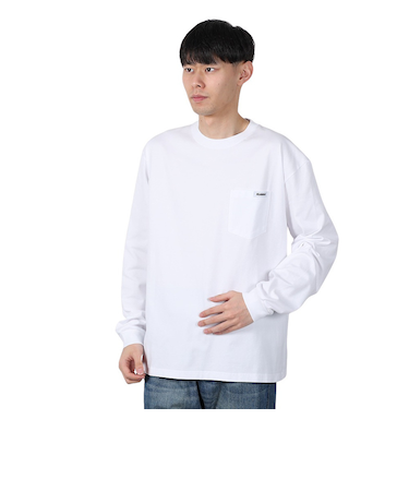 エクストララージ（XLARGE）STANDARD LOGO TAG 長袖ポケットTシャツ 101251011008-WHITE