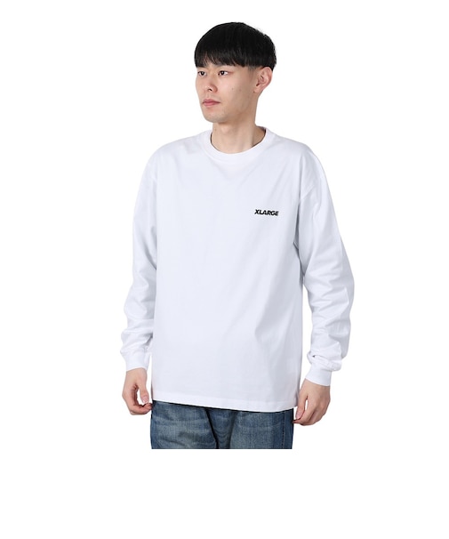 エクストララージ（XLARGE）BACKSIDE OG 長袖Tシャツ 101251011006-WHITE