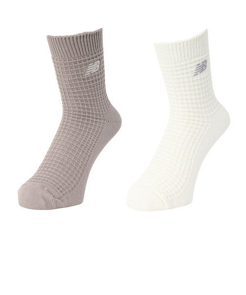 ニューバランス（new balance）靴下 ワッフル アンクルソックス 2足組 M-LLサイズ LAS51162AS1 スト系 私服 新調 衣替え 運動 ロ…
