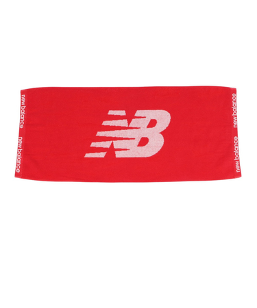 ニューバランス（new balance）ジャガードフェイスタオル ビッグフライング ロゴ 赤 LAM45772TRE ジャガード織 スポーツ 運動