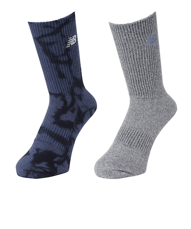 ニューバランス（new balance）靴下 リブミッドカーフ ソックス 2足組 M-LLサイズ LAS51142AS スポーティ スト系 私服 新調 衣替え