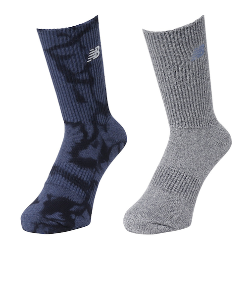 ニューバランス（new balance）靴下 リブミッドカーフ ソックス 2足組 M-LLサイズ LAS51142AS スポーティ スト系 私服 新調 衣替え