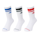 ニューバランス（new balance）靴下 ストライプ ミッドカーフソックス 3足組 白 M-LLサイズ LAS51243WT スト系 私服 新調 衣替え …