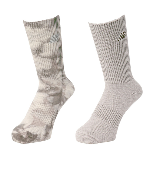 ニューバランス（new balance）靴下 リブミッドカーフ ソックス 2足組 ベージュ M-LLサイズ LAS51142AS2 スト系 私服 新調 衣替え…