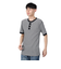 ヘルスニット（Healthknit）ベーシックワッフル ヘンリーネック 半袖Tシャツ 601S BLK/OFF