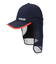 帽子 ジュニア サンシェードキャップ 紺 CP5S0006-WA899-GRST NVY 吸汗速乾 UVカット 日除け 接触冷感 ガーデニング 園芸