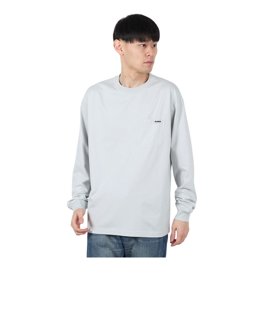 エクストララージ(XLARGE)スタンダード ロゴ タグ ポケット 長袖 Tシャツ 101251011008-GREY