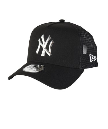 ニューエラ(NEW ERA)帽子 キャップ 940 A-Frame トラッカー TPU ロゴ ニューヨーク・ヤンキース 黒 14388593 シンプル カジュ…