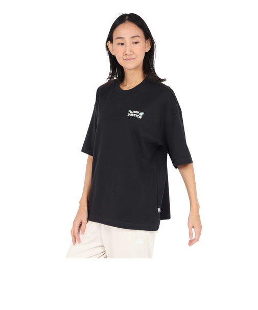 ニューバランス（new balance）フラワーオーバーサイズTシャツ WT51930BK