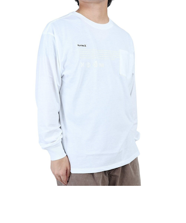 ハーレー（HURLEY）OAO ポケット付き 長袖Tシャツ MLS2200004-WHT