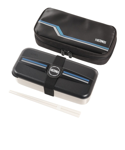 サーモス(THERMOS)ランチボックス 700ml DSD-704 L-BK 1段弁当 食洗器対応 電子レンジ対応 弁当箱 ベルト付き 仕切り 箸付き 保冷…