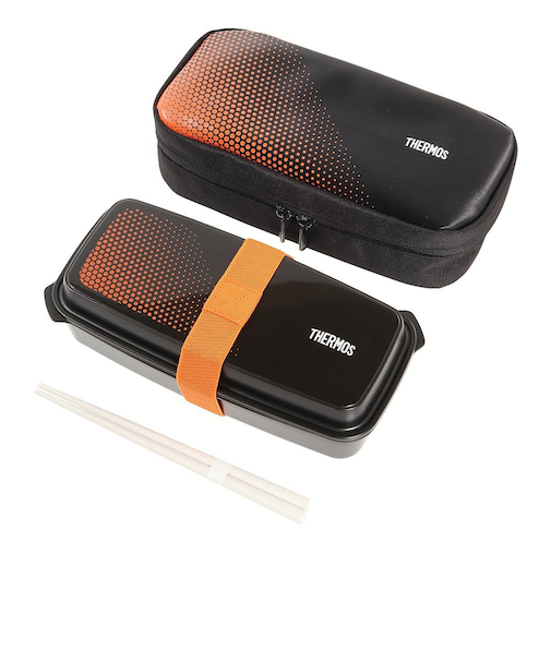 サーモス（THERMOS）ランチボックス 600ml DJO-600 BKOR 1段弁当 食洗器対応 電子レンジ対応 弁当箱 ベルト付き 仕切り 箸付き 保冷…