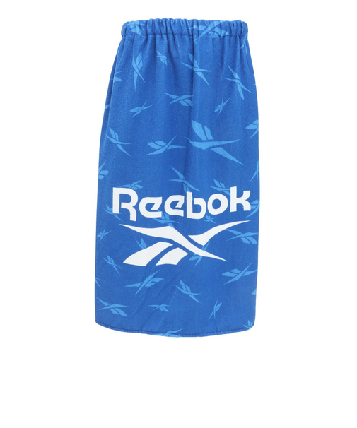 リーボック（REEBOK）ラップタオル 水泳 PE80丈総柄巻きタオル 青 80cm丈 125411 BL 大判 スイムタオル プール 水泳 子供
