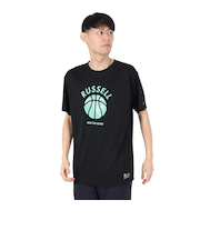 ラッセル（RUSSELL）バスケットボールウェア 半袖 AMERICAS MAP Tシャツ RBB25S0009 BLK