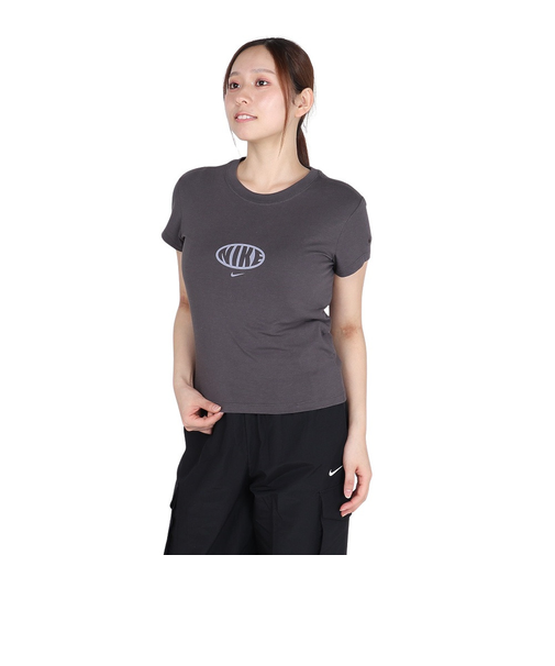 ナイキ（NIKE）スポーツウェア チル ニット MD クロップ 半袖 Tシャツ IB7567-254