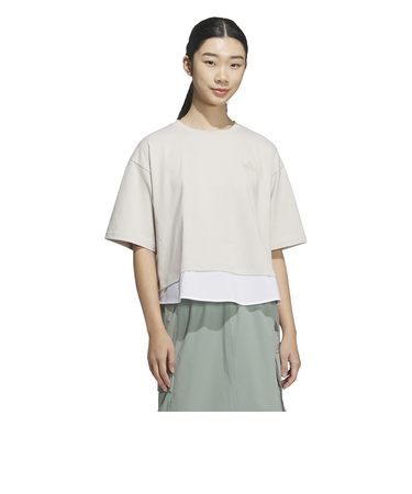 アディダス（adidas）レイヤード ルーズフィット半袖コットンTシャツ WU734-KA1019