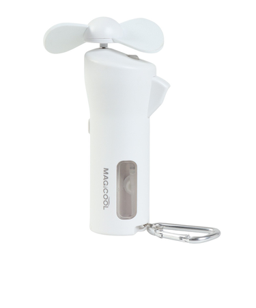 マジクール（MAGICOOL）ハンディファン クイッククール ハイパワー 白 QCHP1WH 冷却ミスト付き ハンディ扇風機 暑さ対策