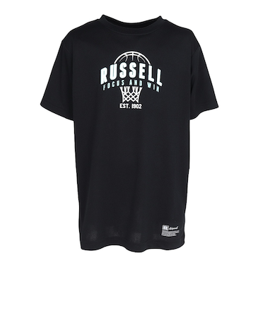 ラッセル（RUSSELL）バスケットボールウェア ジュニア 半袖Tシャツ HOOP RBBJ25S014 BLK