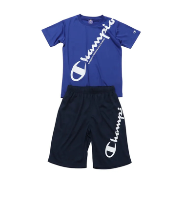 チャンピオン（CHAMPION）キッズ スポーツ 半袖Tシャツ&ショーツセット CK-BSW04 340