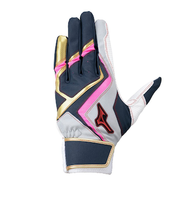 ミズノ（MIZUNO）バッティング用グローブ 野球 ウィルドライブ レッド 両手用 1EJEA55414