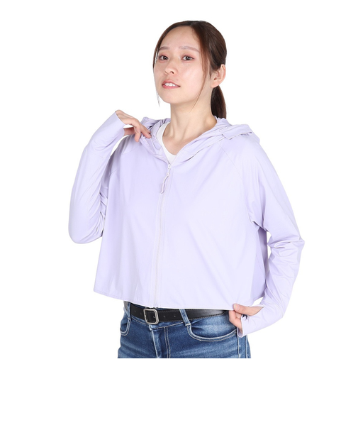 サンブロックラボ 爽璧フェイスガード UVパーカー 紫 92238 日焼け対策 紫外線対策  UVカット 接触冷感 吸水速乾 爽壁