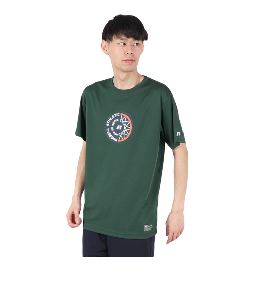 ラッセル（RUSSELL）バスケットボールウェア 半袖 RUSSELL HOOP Tシャツ RBB25S0005 GRN