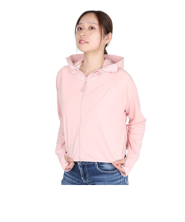 サンブロックラボ 爽璧フェイスガード UVパーカー ピンク 92237 日焼け対策 紫外線対策  UVカット 接触冷感 吸水速乾 爽壁