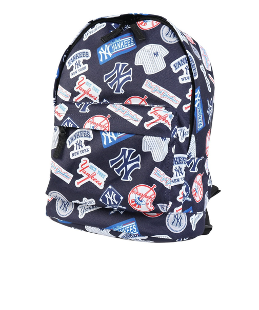 エムエルビー（MLB）リュック イーカム 総柄キッズリュック 紺 YK-MBBKM22/NAVY B5サイズ収納可 シンプル おしゃれ カジュアル
