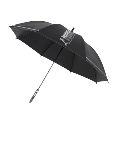 プーマ（PUMA）傘 晴雨兼用 反射テープ60cm JP 傘 PBS80JP58 BK 黒 UVカット 紫外線対策 遮光 軽量 反射素材 ロゴ シンプル 学生