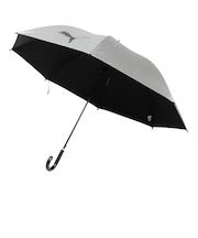 プーマ（PUMA）長傘 晴雨兼用 ジャンプ傘 シルバー×黒 70cm PBP66JP70 BK UPF50+ UVカット 軽量 日傘 雨傘