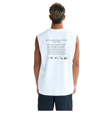 クイックシルバー（Quiksilver）HISTORY スリーブレスTシャツ 25SUQSL252003WHT