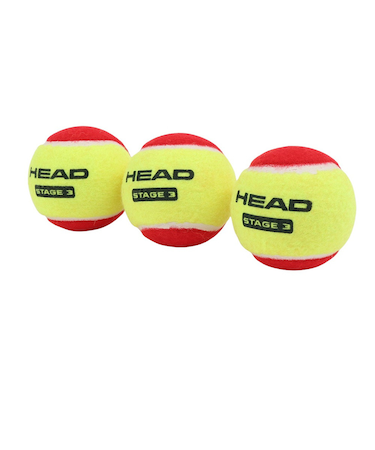 ヘッド（HEAD）ジュニア テニスボール 3球入り STAGE 3 RED 578433