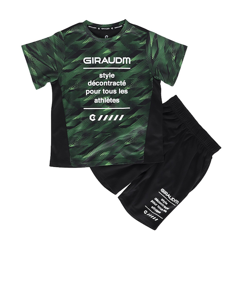 ドライプラス 半袖Tシャツ ハーフパンツ 上下セット CT5S0060-TR865-GRJY BLK