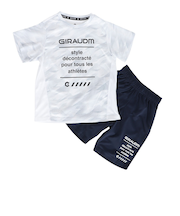 ドライプラス 半袖Tシャツ ハーフパンツ 上下セット CT5S0060-TR865-GRJY WHT