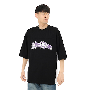 エクストララージ（XLARGE）ロゴ 2TONE 半袖Tシャツ 101242011036-BLACK