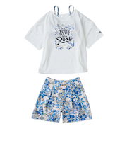 ロキシー（ROXY）水着 3点セット ラッシュTシャツ付き ジュニア MINI ARTSY FLORAL 25SPTSW251102OWT