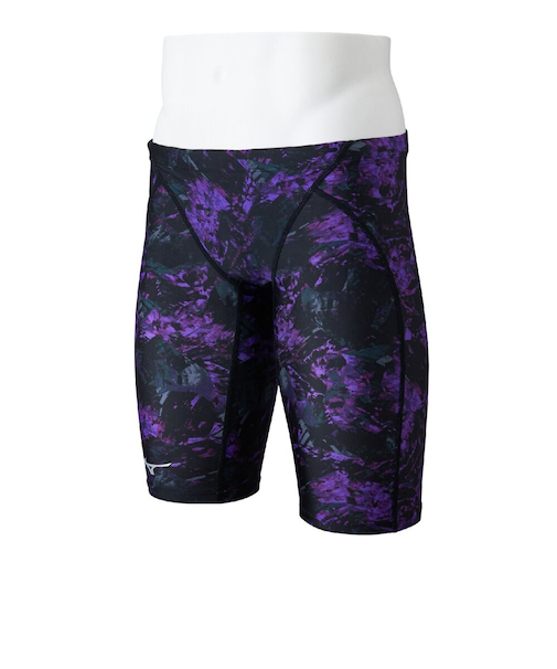 ミズノ（MIZUNO）競泳水着 メンズ 水泳 ACEハーフスパッツ WA承認モデル 紫 S-LLサイズ N2MBC54468 レーシング水着 競泳用 競技用 …