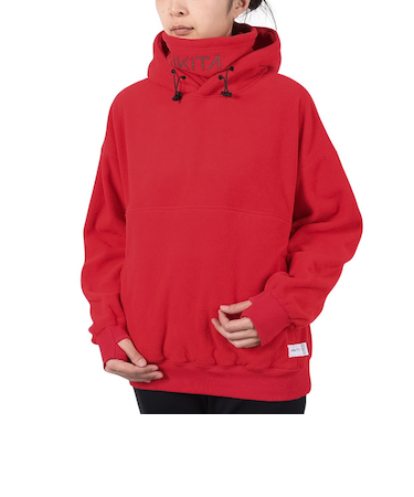 ニキータ（NIKITA）ネックウォーマー フリース フーディ NCFF242009-RED