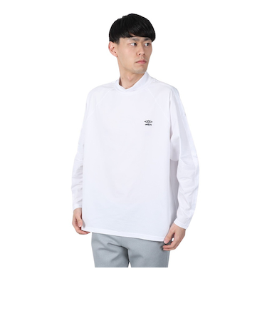 アンブロ(UMBRO)サッカーウェア AWAY 長袖 ワイド プラクティスシャツ UF4FLT53M WH00