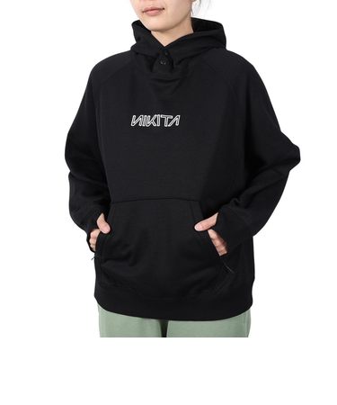 ニキータ（NIKITA）EMBROIDERY ロゴ フーディー NCFF242002-BLK