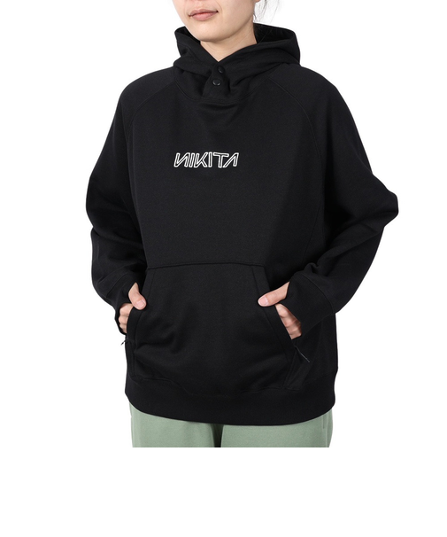 ニキータ（NIKITA）EMBROIDERY ロゴ フーディー NCFF242002-BLK