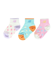 ニューバランス（new balance）ジュニア ソックス 3足組 LAS55649AS2 ショート丈 アンクル丈 くるぶし丈 女の子 ガールズソックス ハー…