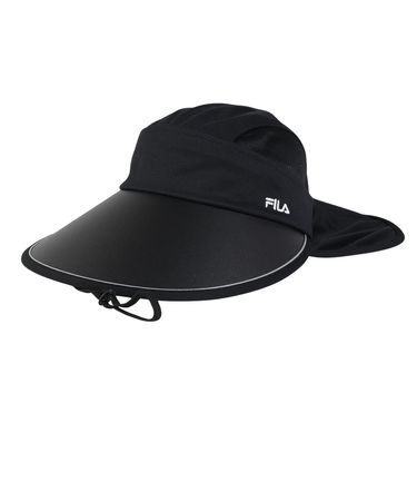 フィラ（FILA）帽子 3ウェイジョッキー 黒 25201320701970 手洗い可 吸汗速乾 UVカット 紫外線対策 日差し対策 日焼け対策 ガーデニング…