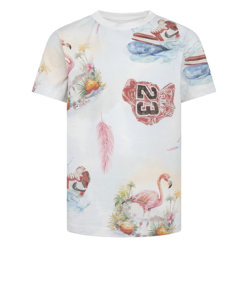 総柄 フラミンゴ 半袖Tシャツ 95D844-001