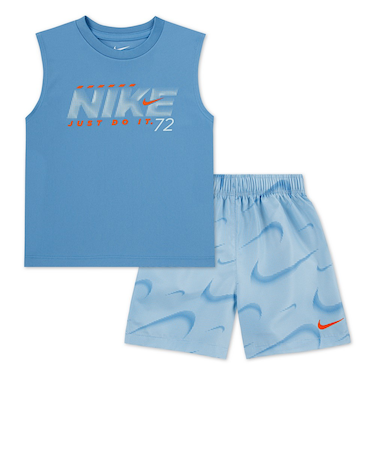 ナイキ（NIKE）ボーイズ ドライフィット AOP ショーツ 上下セット 76M958-G25