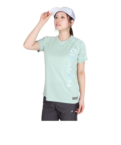 ドライプラス プリント メッシュ 半袖Tシャツ CT5S0031-TR864-GRCD GRN